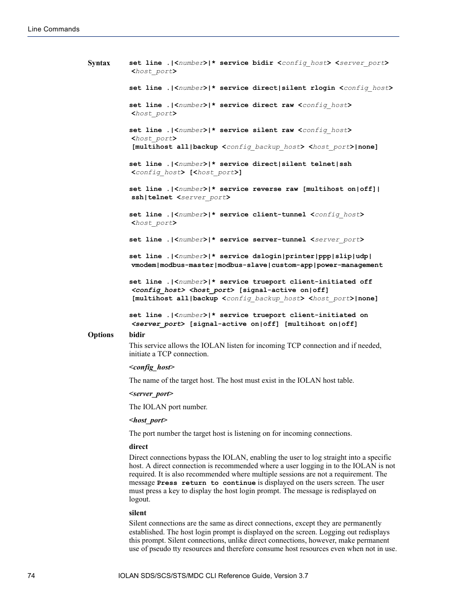Perle Systems IOLAN SDS User Manual | Page 74 / 162
