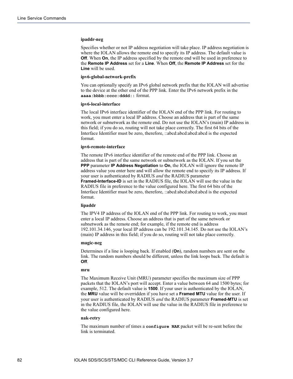 Perle Systems IOLAN SDS User Manual | Page 82 / 162