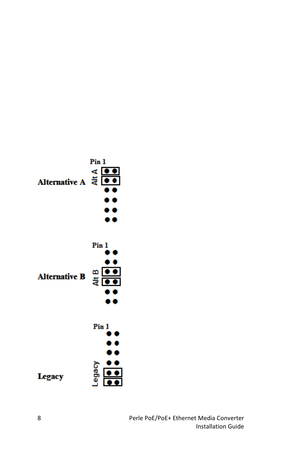Powering options jumper settings | Perle Systems MEDIA CONVERTERS S-1110DPP User Manual | Page 8 / 30