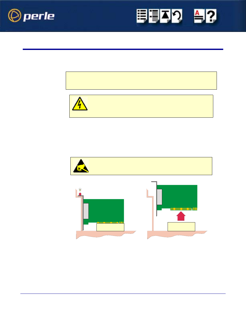 Removing host cards, Removing host, Cards | Perle Systems Speed LE 1P User Manual | Page 30 / 61