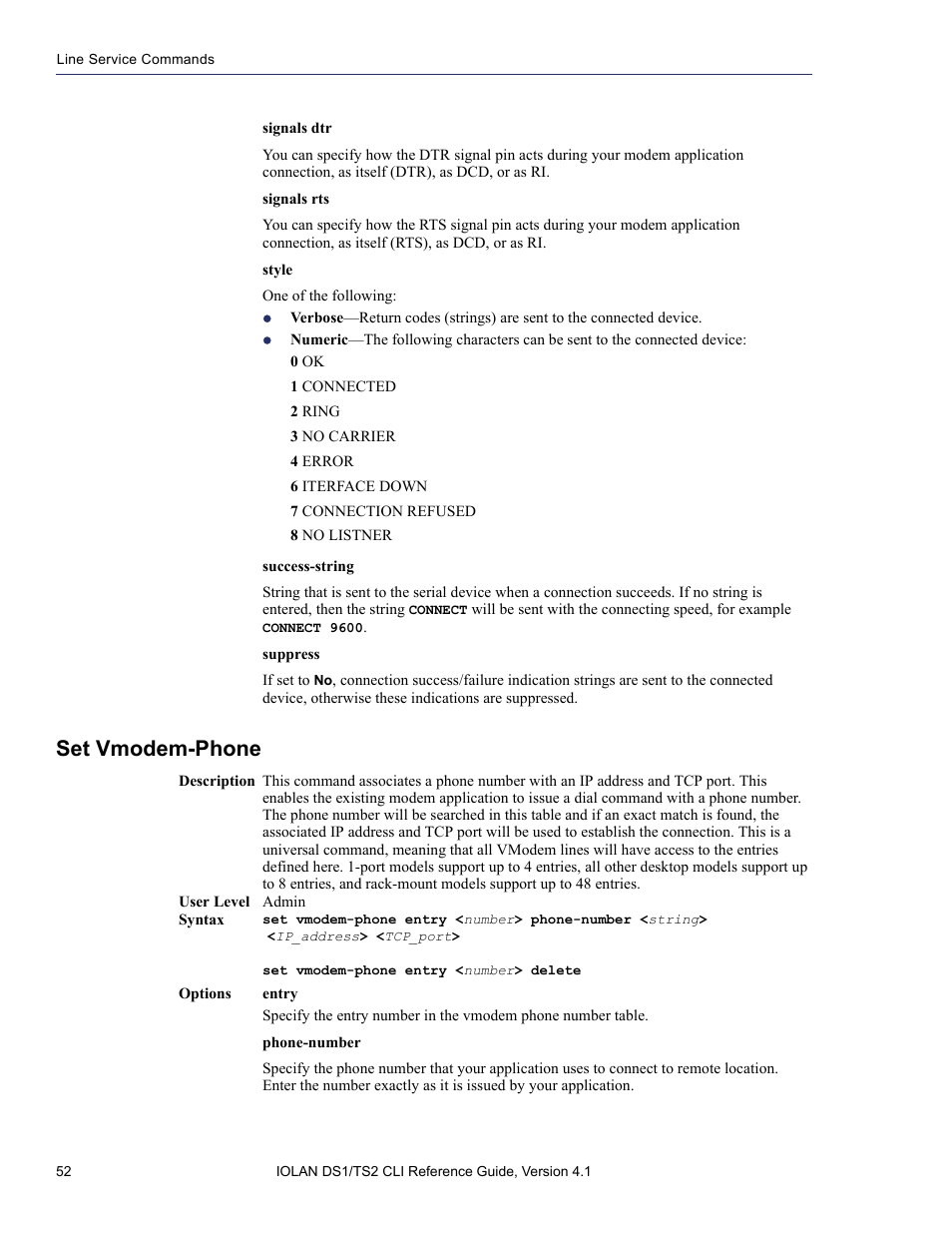 Set vmodem-phone | Perle Systems 5500208-41 User Manual | Page 52 / 93