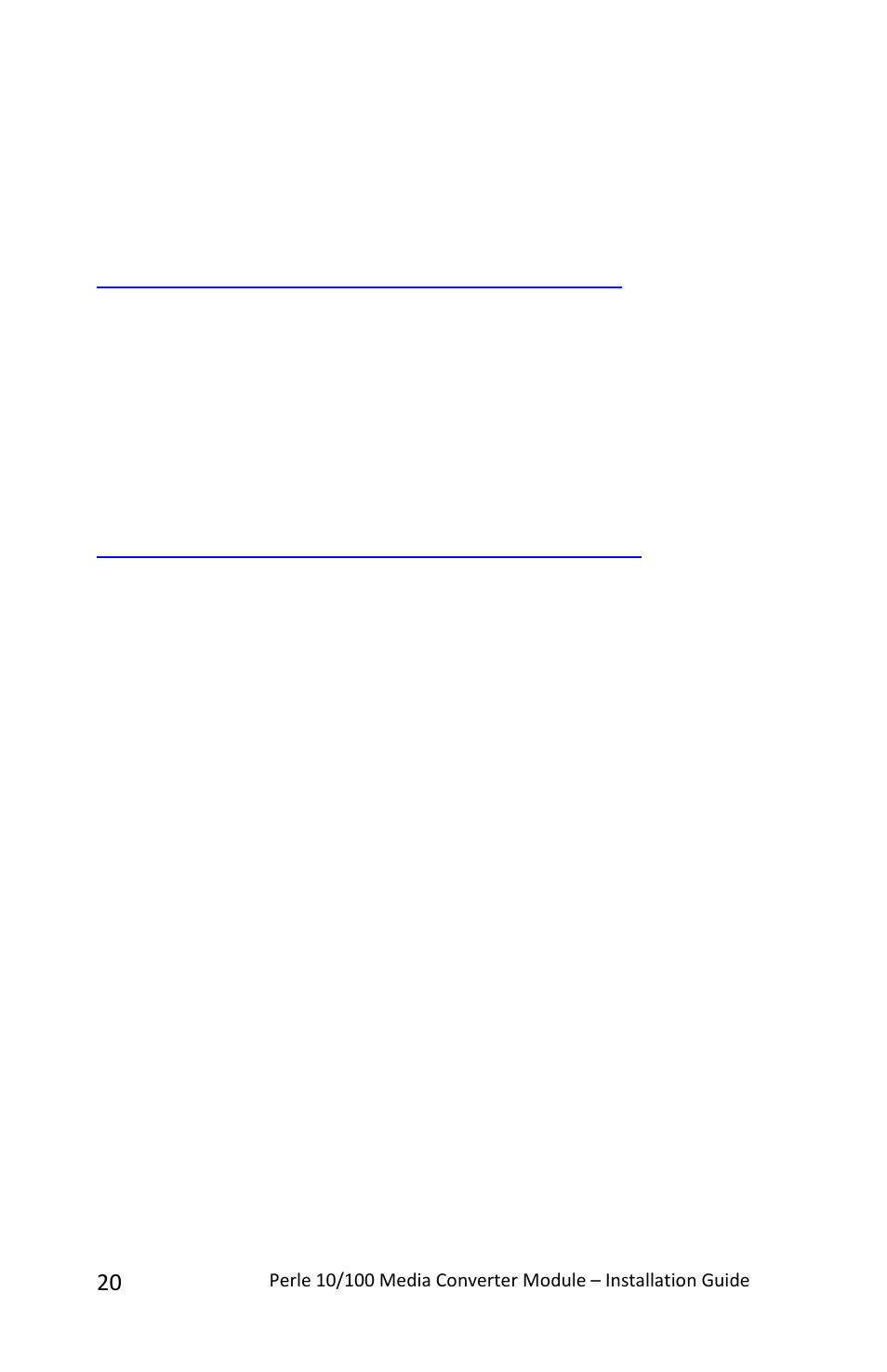 Perle Systems CM-110-XXXXX User Manual | Page 20 / 20