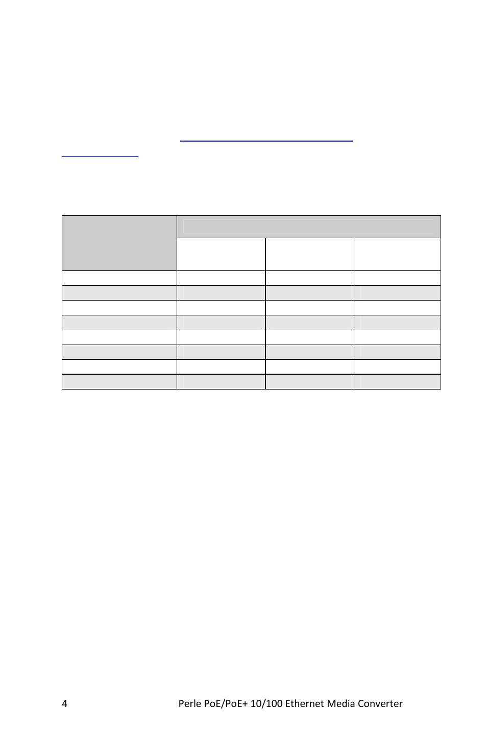 Power sourcing pinouts, Utp (copper) power poe | Perle Systems S-110P User Manual | Page 4 / 23