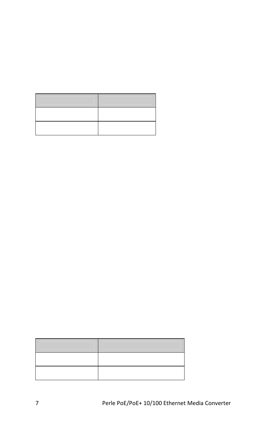 Dip switch settings bank 1 | Perle Systems S-110P User Manual | Page 7 / 23