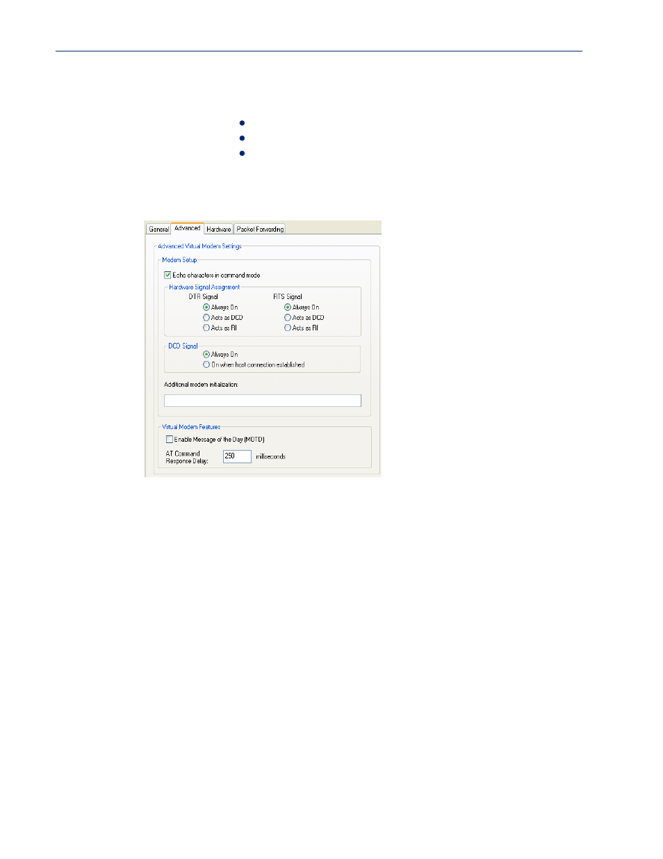 Advanced tab field descriptions | Perle Systems Perle IOLAN DS1 User Manual | Page 101 / 224