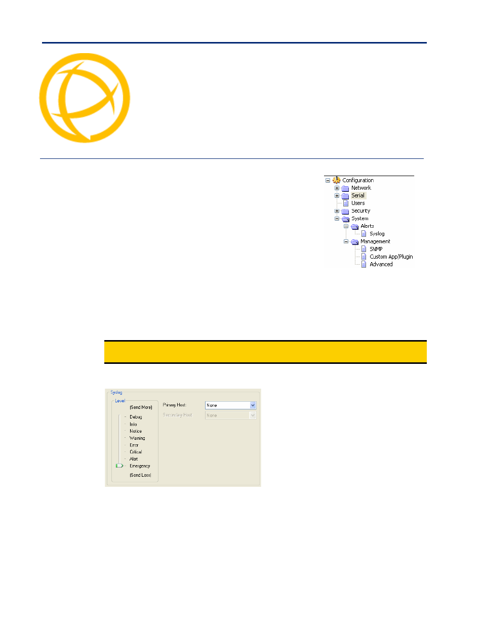 Configuring the system, Introduction, Alerts | Syslog, Chapter 11 configuring the system, Overview field descriptions | Perle Systems Perle IOLAN DS1 User Manual | Page 165 / 224