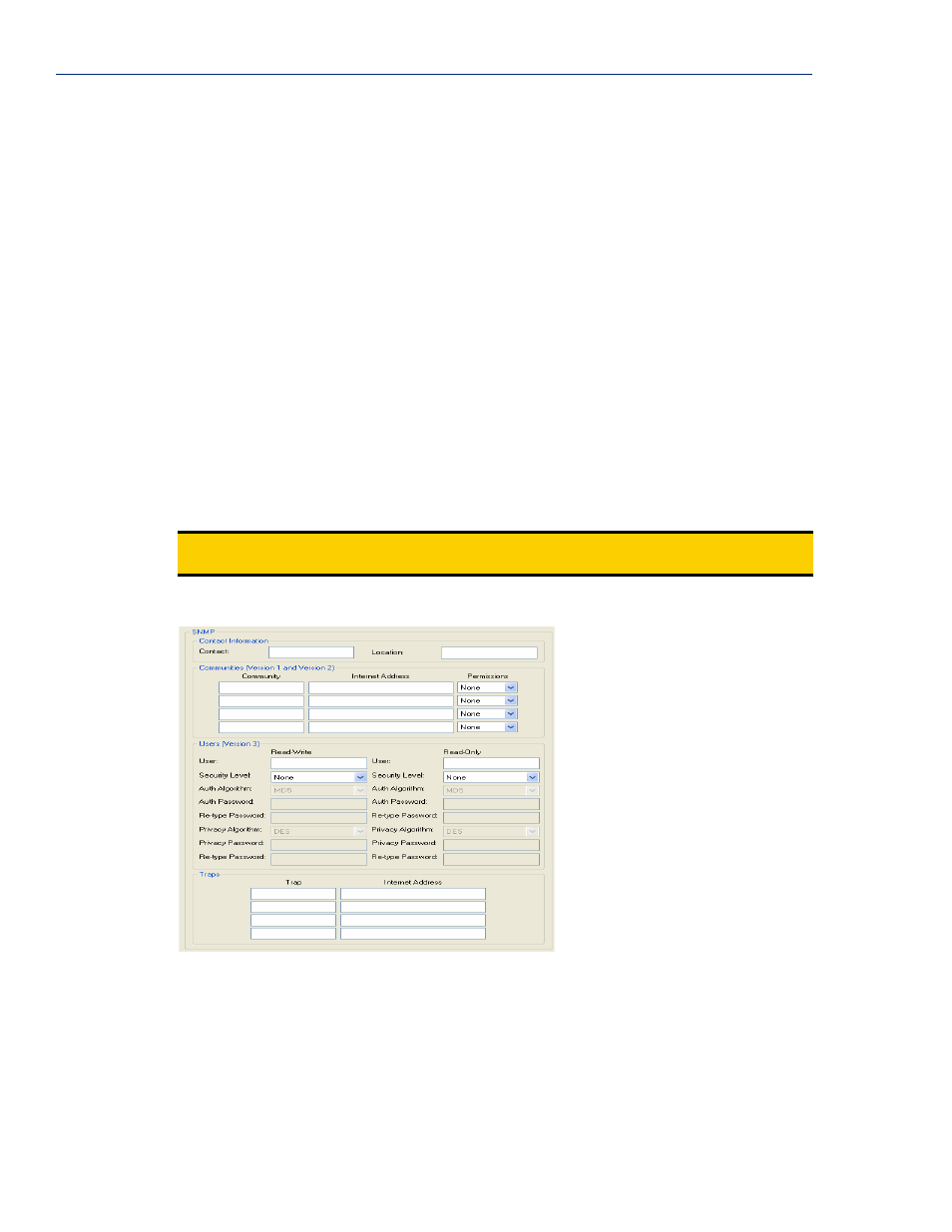 Management, Snmp, Overview field descriptions | Perle Systems Perle IOLAN DS1 User Manual | Page 166 / 224