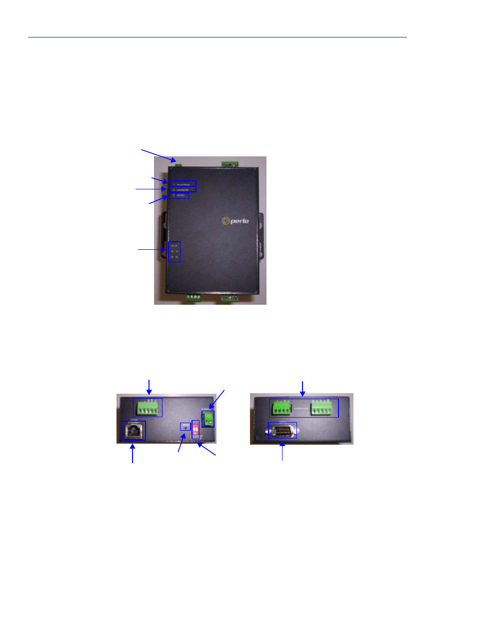 Top view end view | Perle Systems Perle IOLAN DS1 User Manual | Page 26 / 224