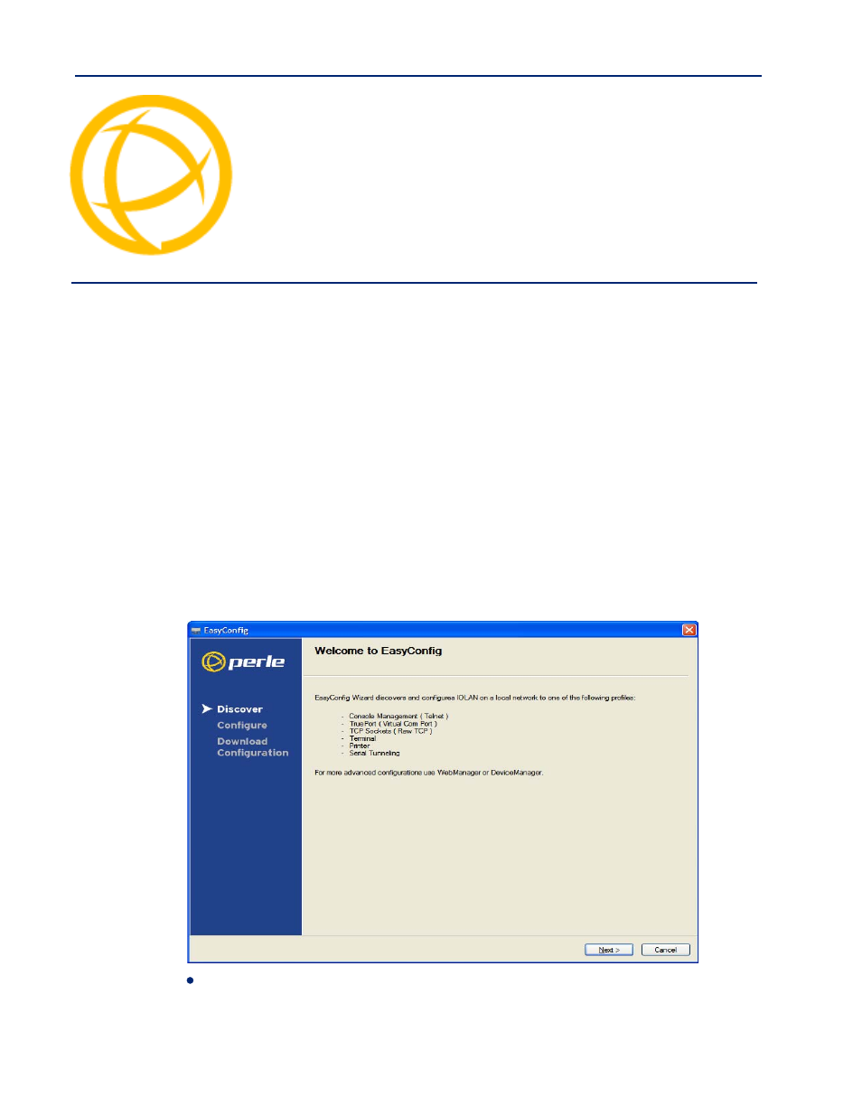 Getting started, Introduction, Easy configuration wizard | Chapter 4 getting started | Perle Systems Perle IOLAN DS1 User Manual | Page 45 / 224
