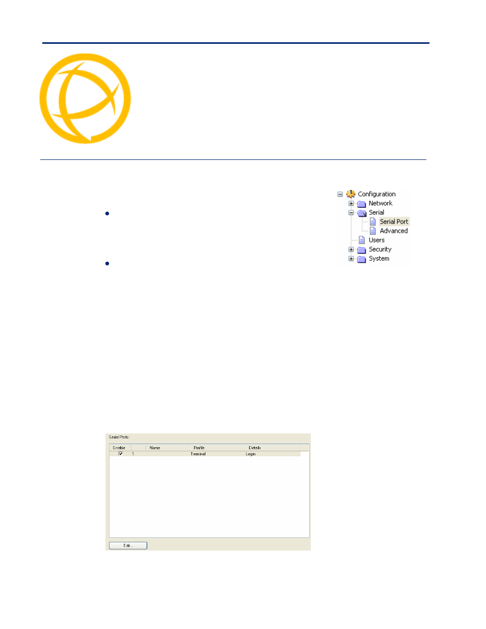 Configuring serial ports, Introduction, Serial ports | Overview, Functionality, Chapter 7 configuring serial ports | Perle Systems Perle IOLAN DS1 User Manual | Page 67 / 224