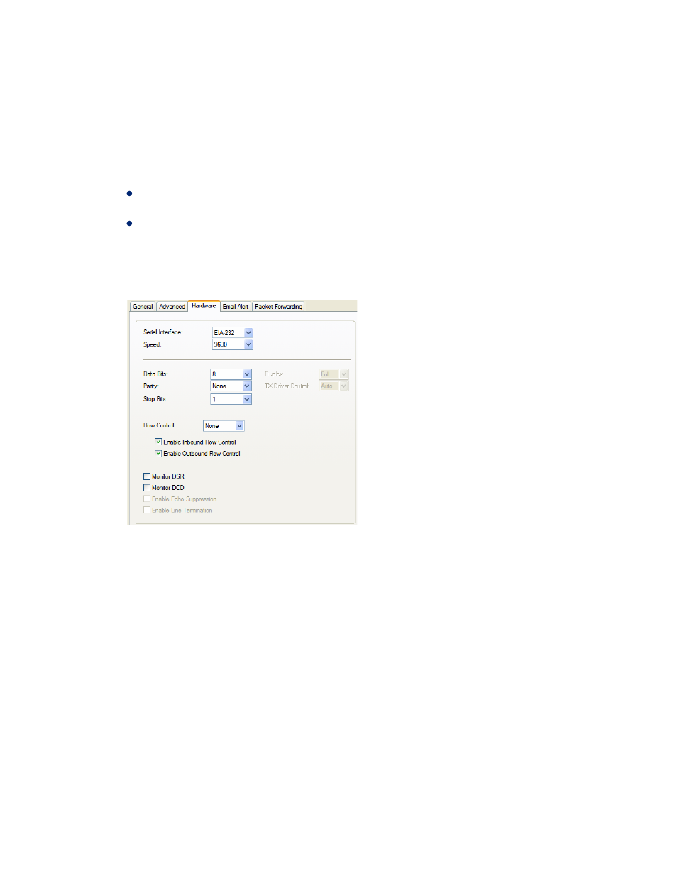 Serial port profiles, Common tabs, Overview hardware tab field descriptions | Perle Systems Perle IOLAN DS1 User Manual | Page 70 / 224