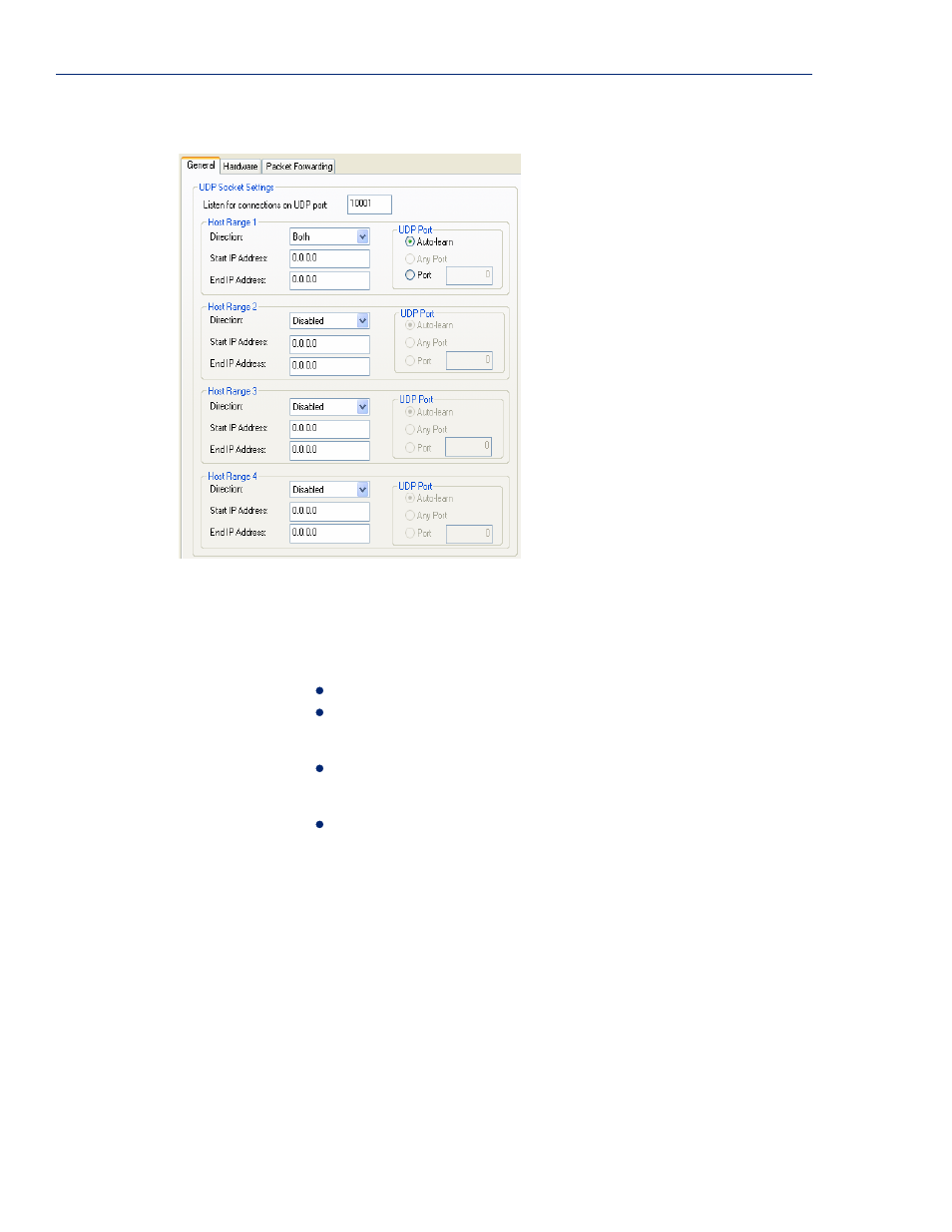 General tab field descriptions | Perle Systems Perle IOLAN DS1 User Manual | Page 90 / 224
