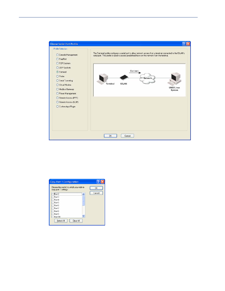 Copying a serial port | Perle Systems 5500161-40 User Manual | Page 115 / 424
