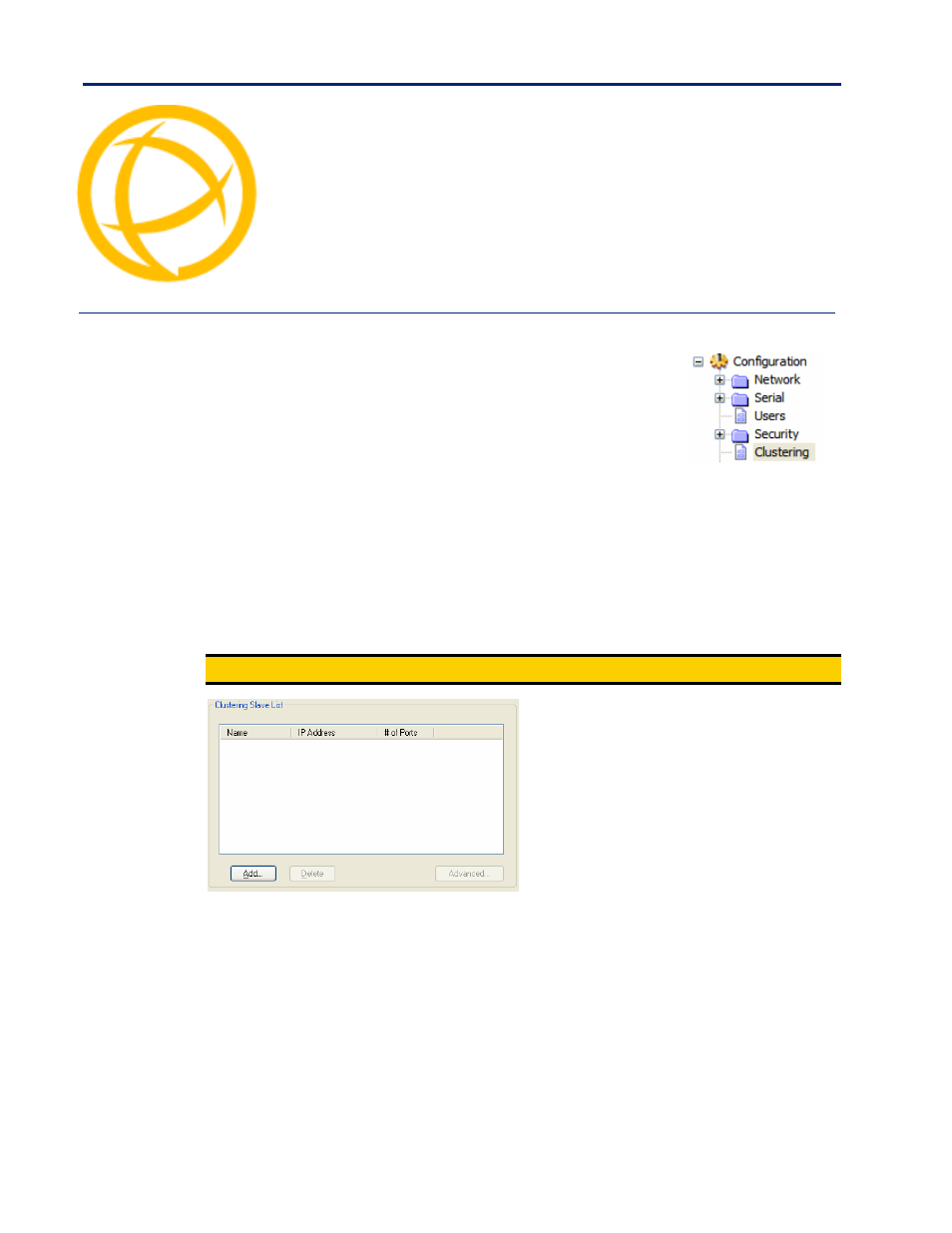 Configuring clustering, Introduction, Clustering slave list | Overview, Chapter 11 configuring clustering | Perle Systems 5500161-40 User Manual | Page 291 / 424