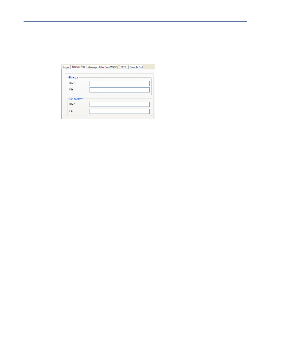 Bootup files tab field descriptions | Perle Systems 5500161-40 User Manual | Page 309 / 424