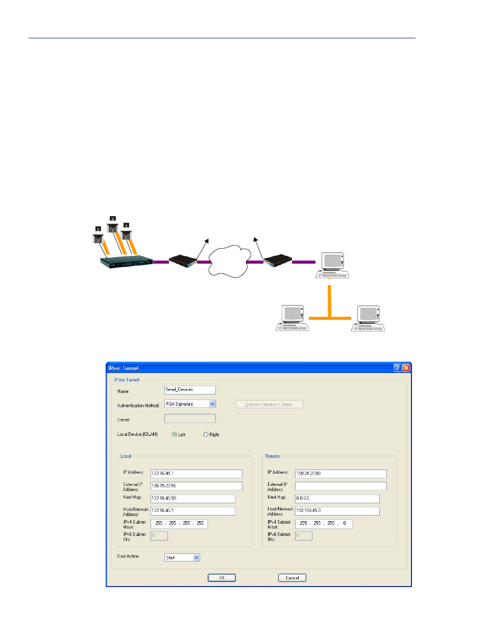 Configuring a virtual private network, Iolan-to-host/network | Perle Systems 5500161-40 User Manual | Page 340 / 424