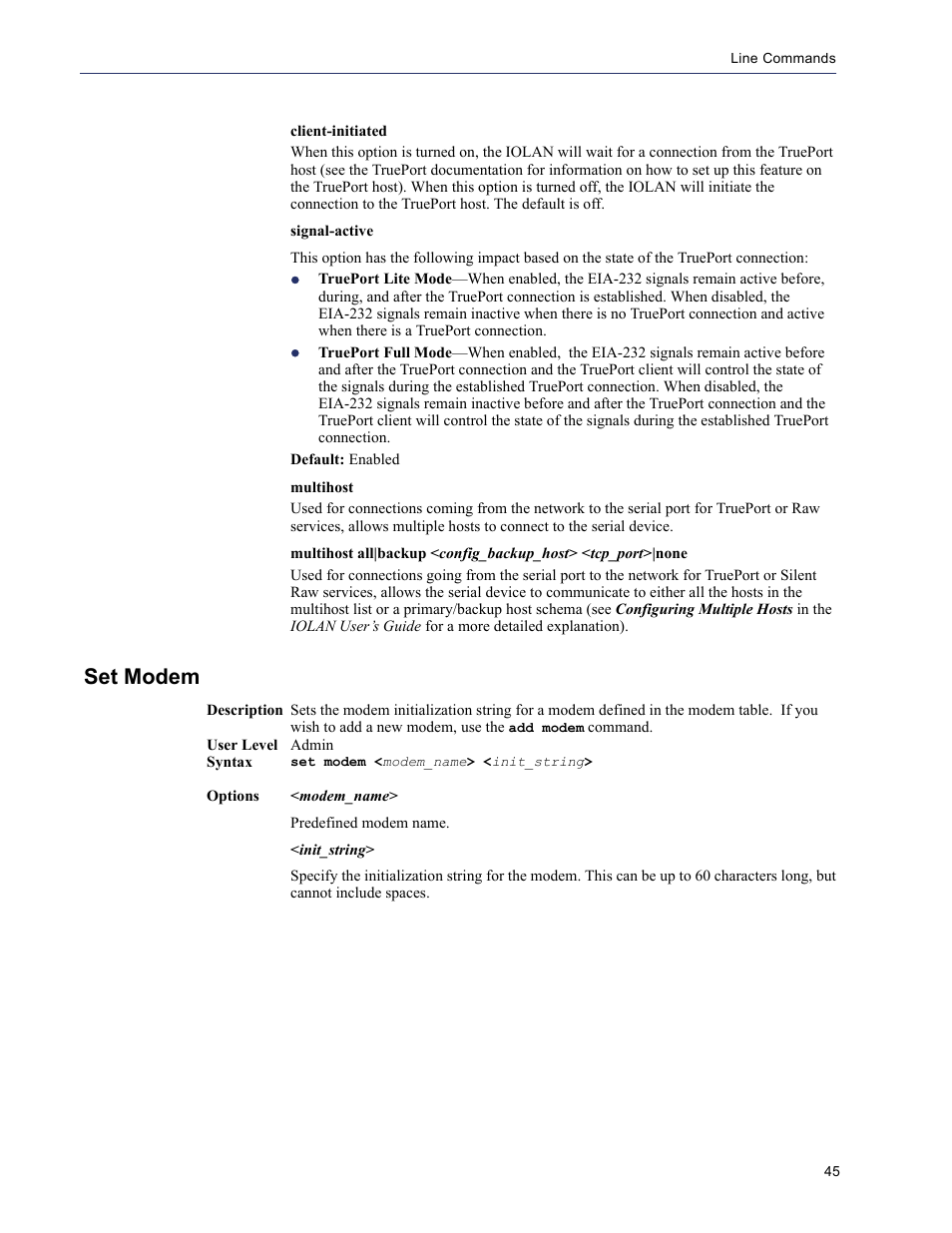 Set modem | Perle Systems 5500208-43 User Manual | Page 44 / 89