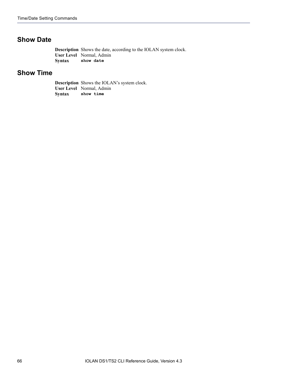 Show date, Show time | Perle Systems 5500208-43 User Manual | Page 65 / 89