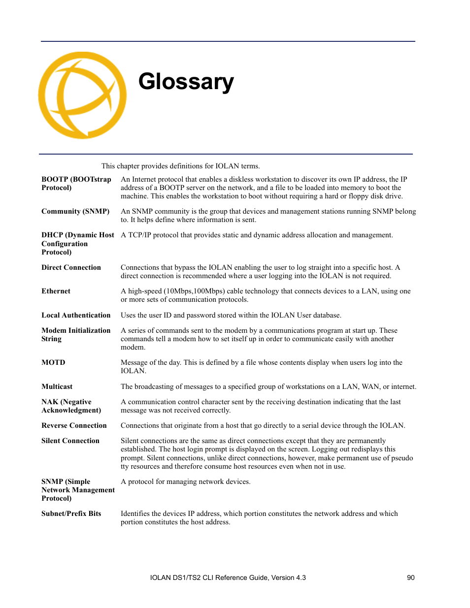 Glossary | Perle Systems 5500208-43 User Manual | Page 89 / 89