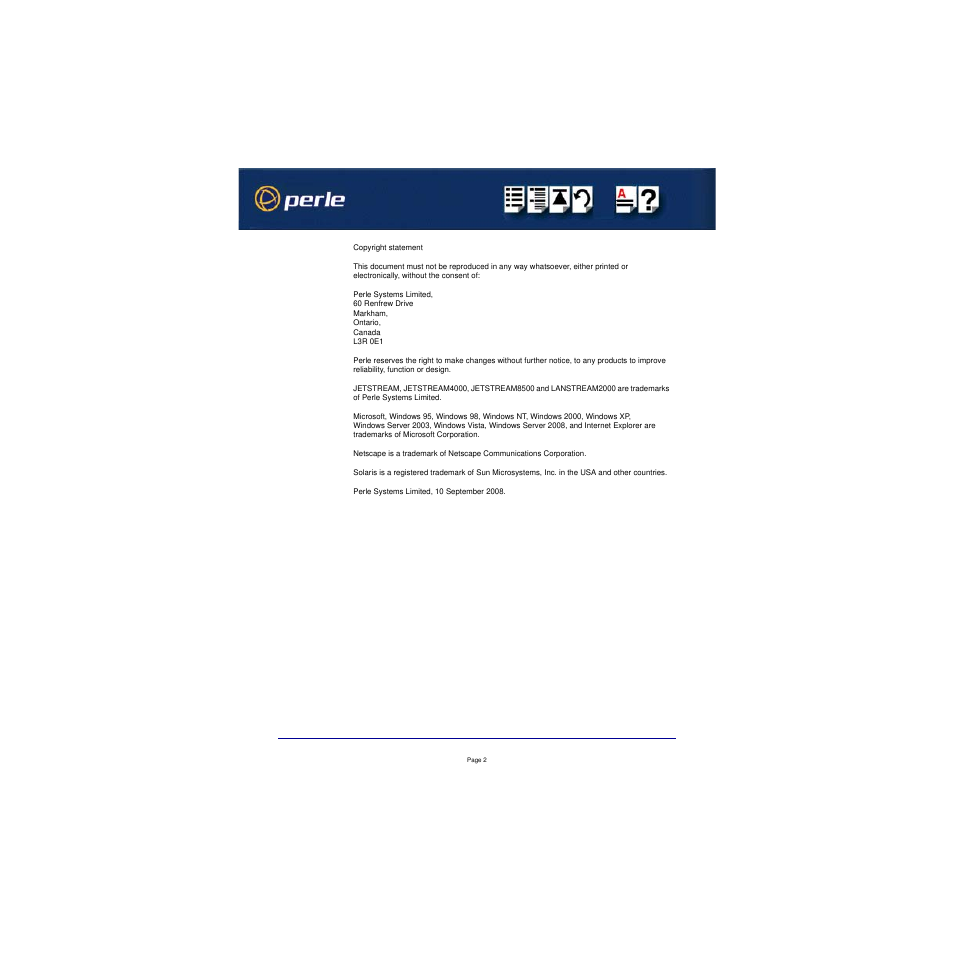 Perle Systems Adaptors User Manual | Page 2 / 129