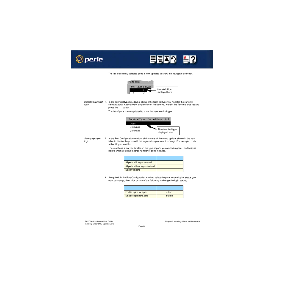 Perle Systems Adaptors User Manual | Page 62 / 129