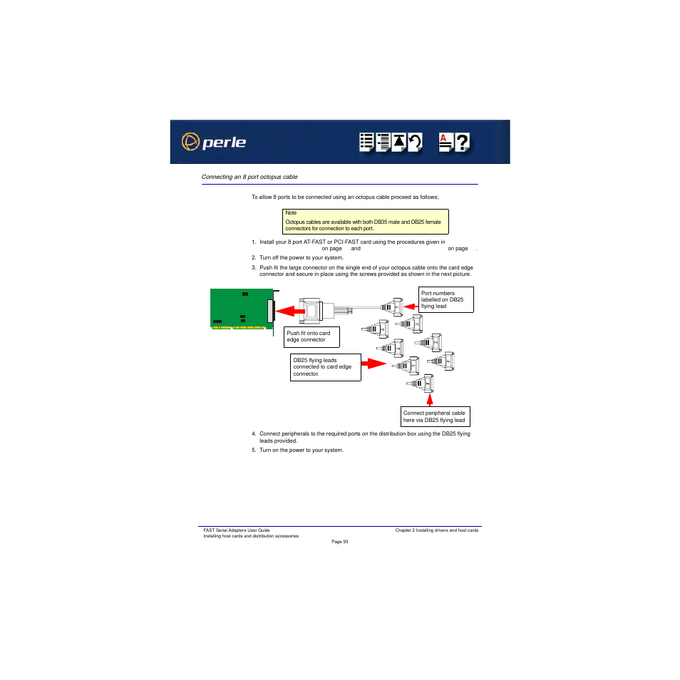 Connecting an 8 port octopus cable | Perle Systems Adaptors User Manual | Page 93 / 129