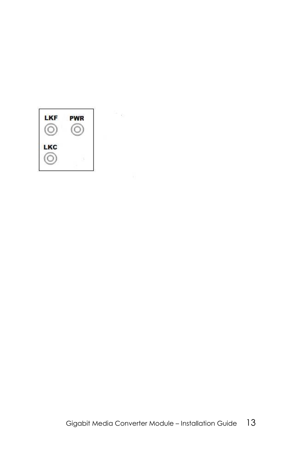 Operation, Status led, Pwr - power/test | Lkf - fiber link/activity, Lkc - copper link/activity | Perle Systems 5500305-20 User Manual | Page 13 / 20