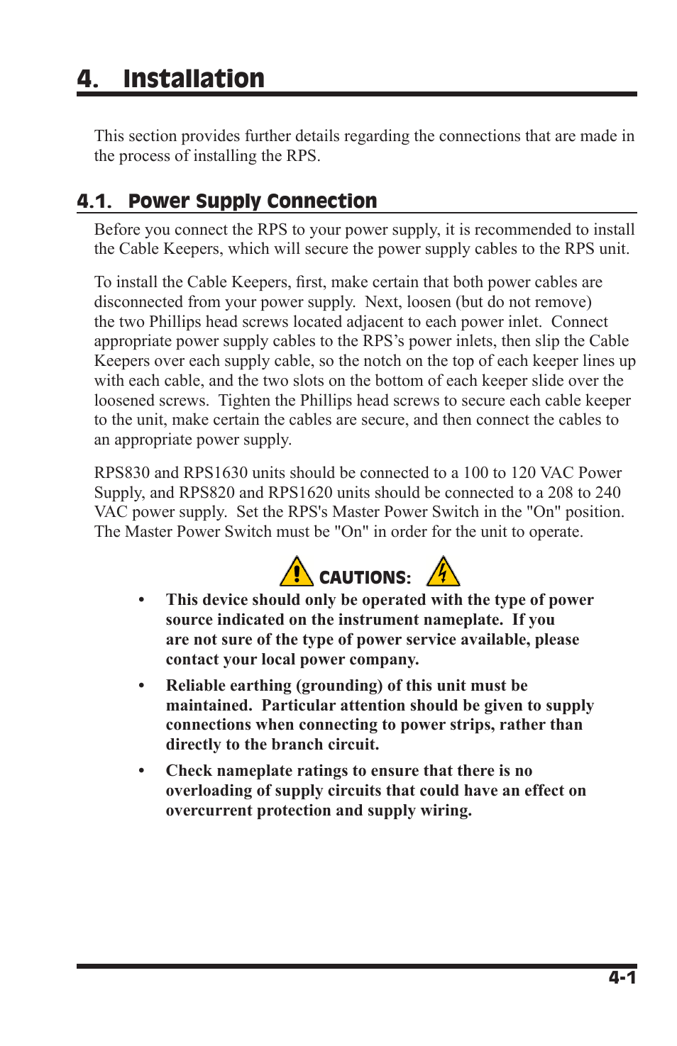 Installation | Perle Systems RPS1630 User Manual | Page 21 / 72