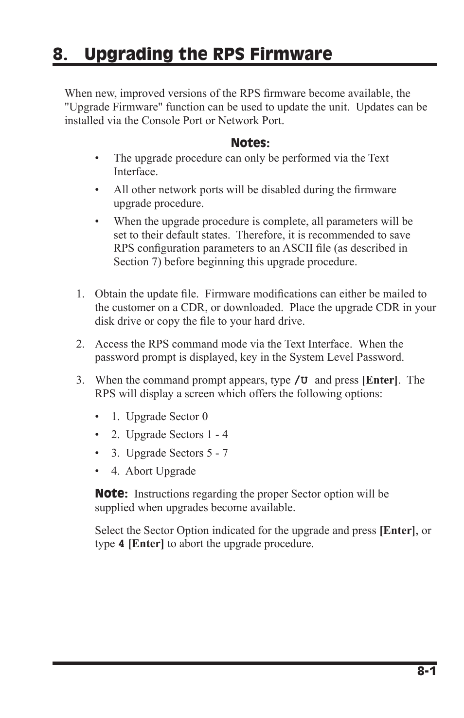 Upgrading the rps firmware | Perle Systems RPS1630 User Manual | Page 59 / 72