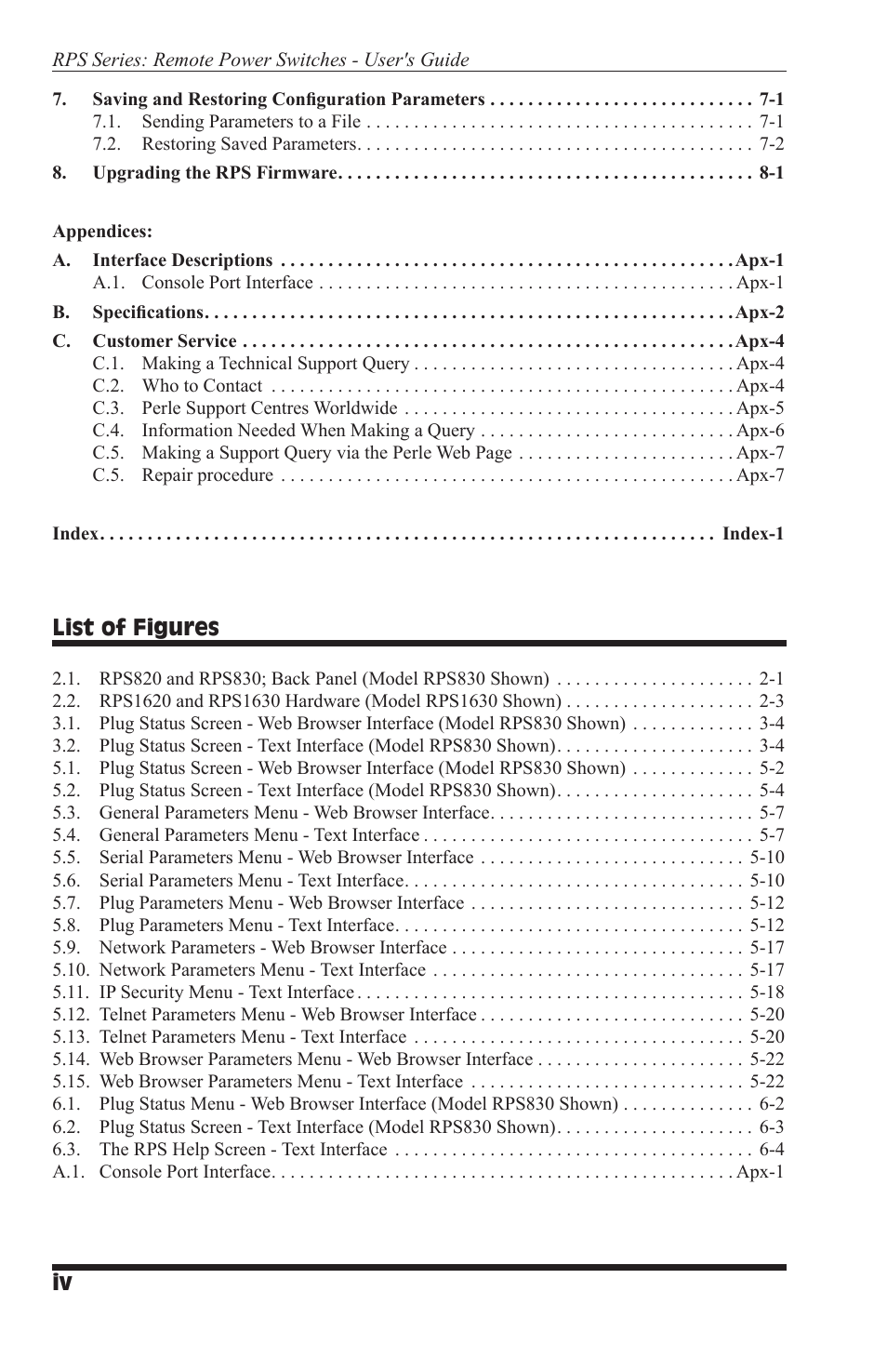 List of figures | Perle Systems RPS1630 User Manual | Page 6 / 72