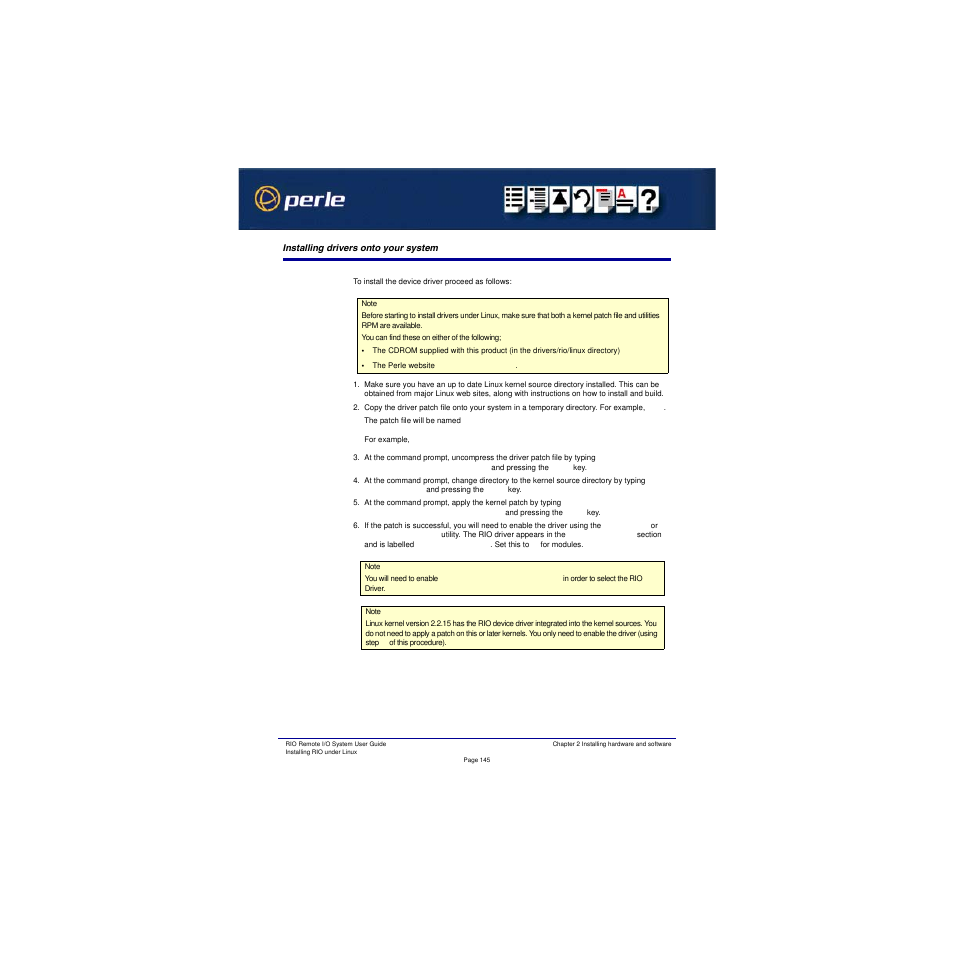 Installing drivers onto your system | Perle Systems RIO 5500036-17 User Manual | Page 145 / 327