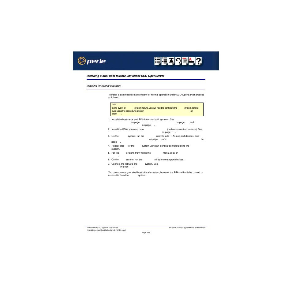 Installing for normal operation | Perle Systems RIO 5500036-17 User Manual | Page 195 / 327