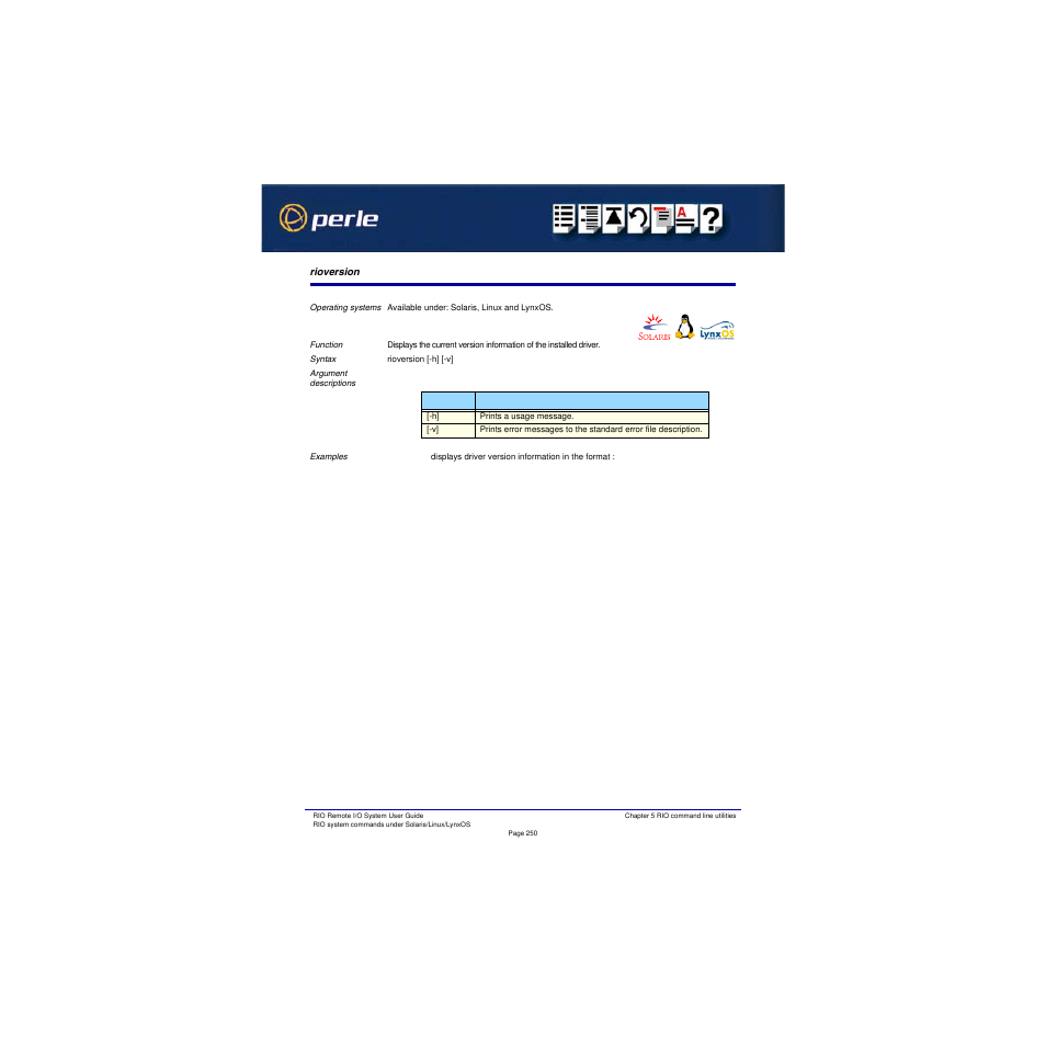 Rioversion | Perle Systems RIO 5500036-17 User Manual | Page 250 / 327