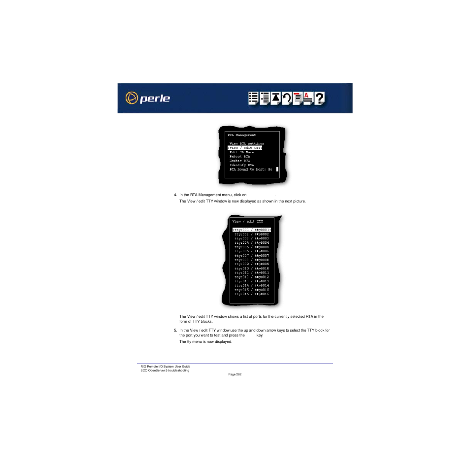 Perle Systems RIO 5500036-17 User Manual | Page 282 / 327