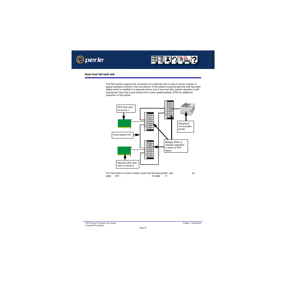 Dual host fail-safe link | Perle Systems RIO 5500036-17 User Manual | Page 30 / 327