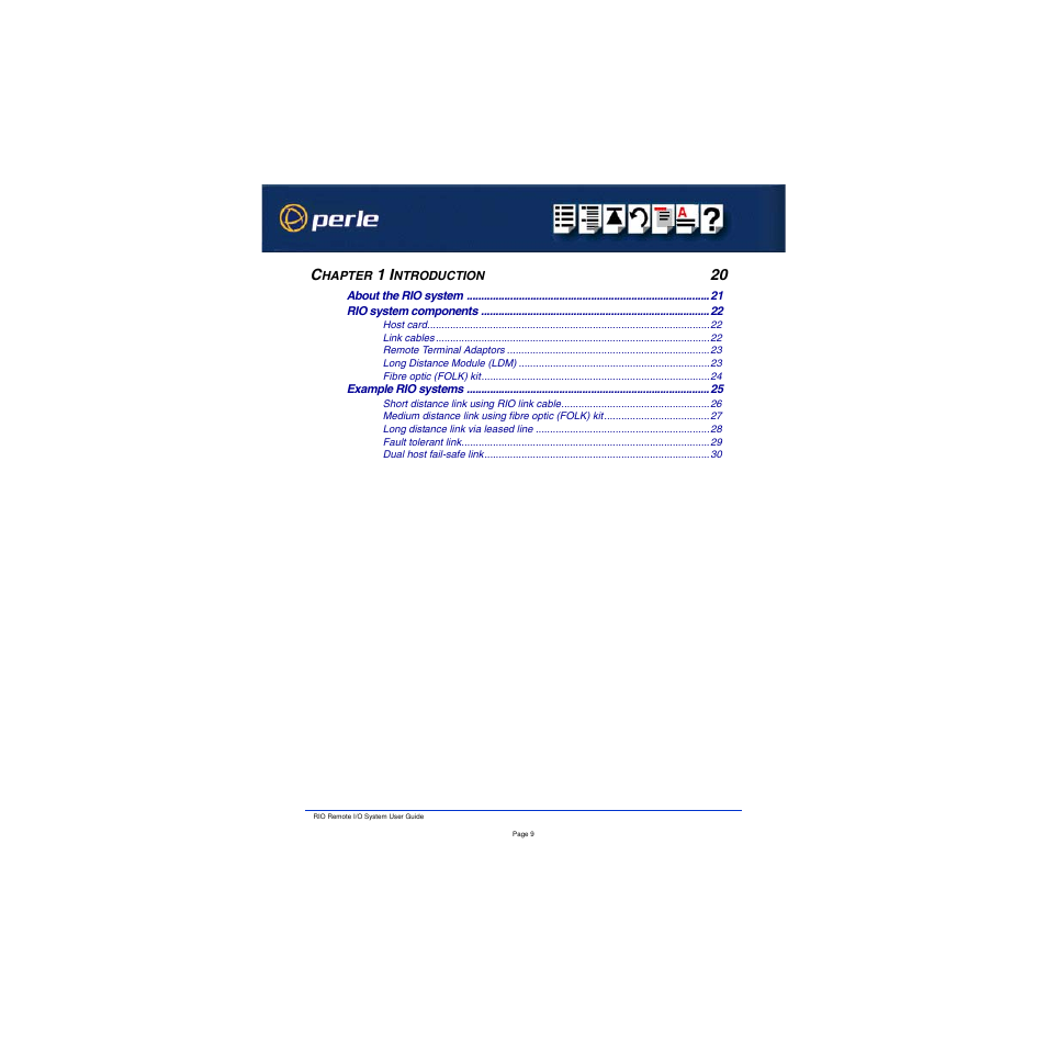 Chapter 1 introduction 20 | Perle Systems RIO 5500036-17 User Manual | Page 9 / 327