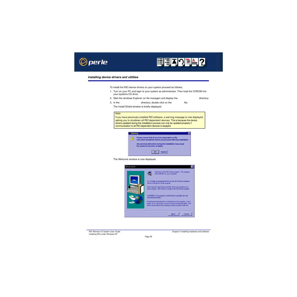 Installing device drivers and utilities | Perle Systems RIO 5500036-17 User Manual | Page 92 / 327