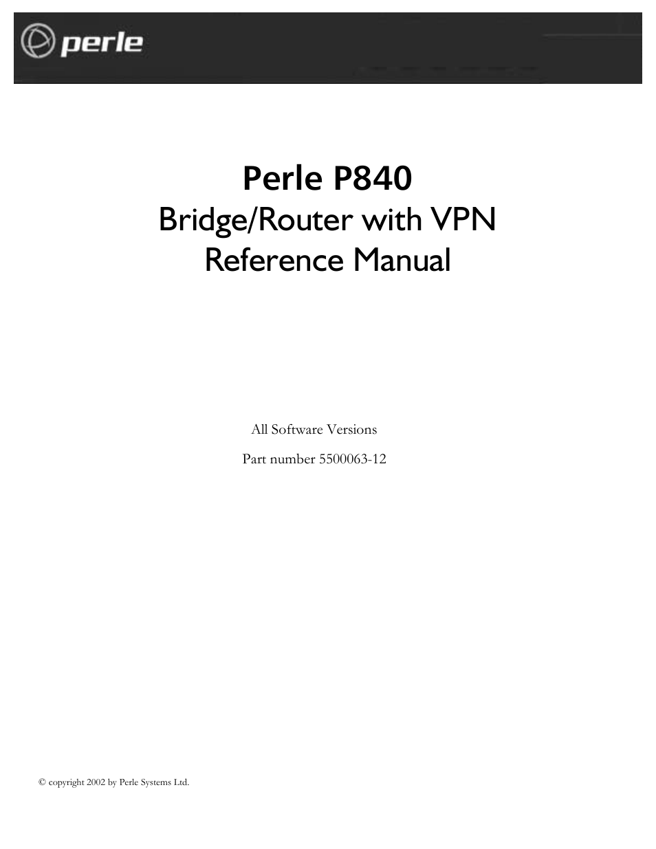 Perle Systems P840 User Manual | 58 pages