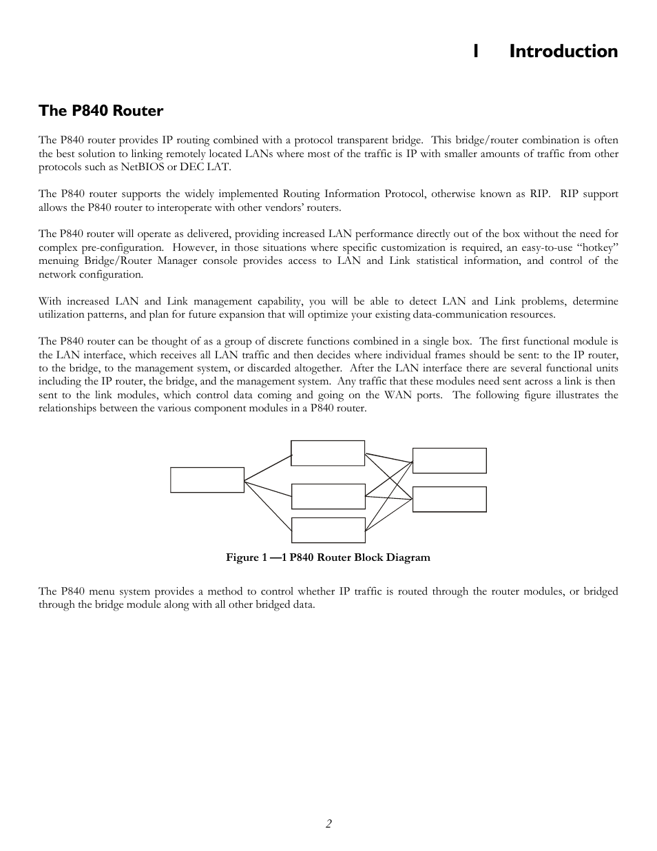 1introduction, The p840 router | Perle Systems P840 User Manual | Page 2 / 58