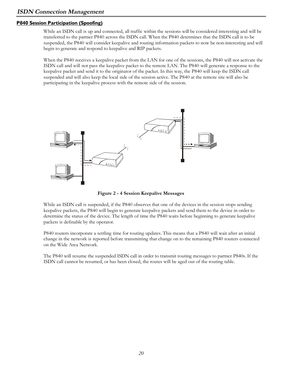 Isdn connection management | Perle Systems P840 User Manual | Page 20 / 58