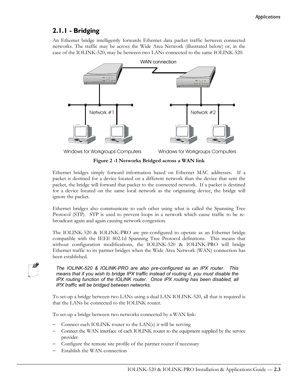 1 - bridging | Perle Systems IOLINK-520 User Manual | Page 23 / 110