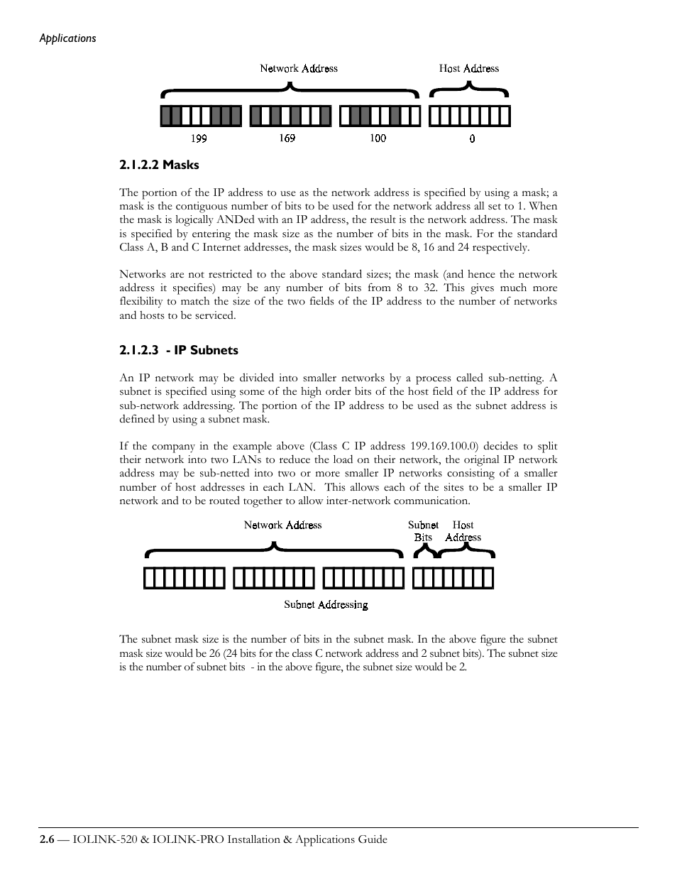2 masks, 3 - ip subnets | Perle Systems IOLINK-520 User Manual | Page 26 / 110
