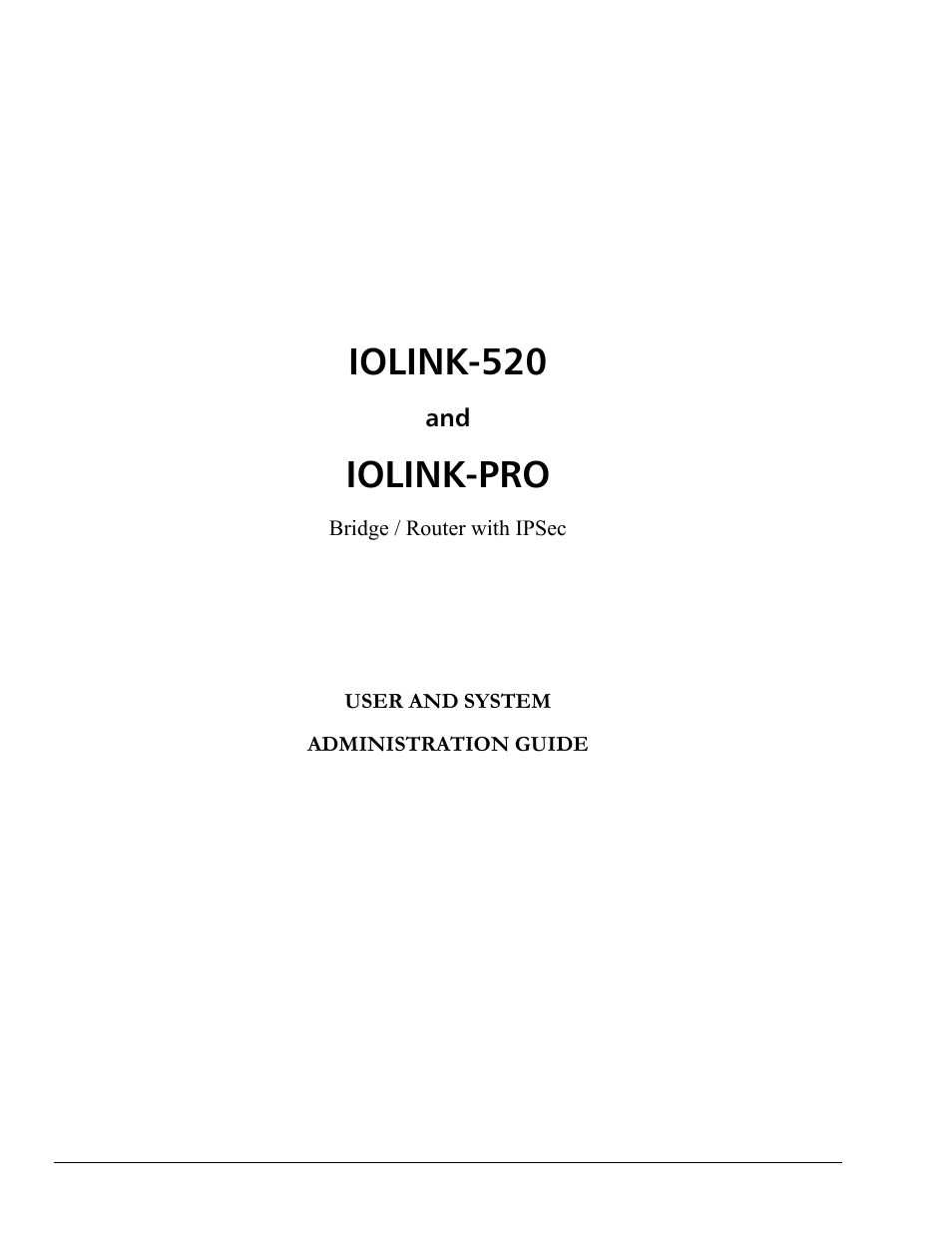 Iolink-520, Iolink-pro | Perle Systems IOLINK-520 User Manual | Page 3 / 110