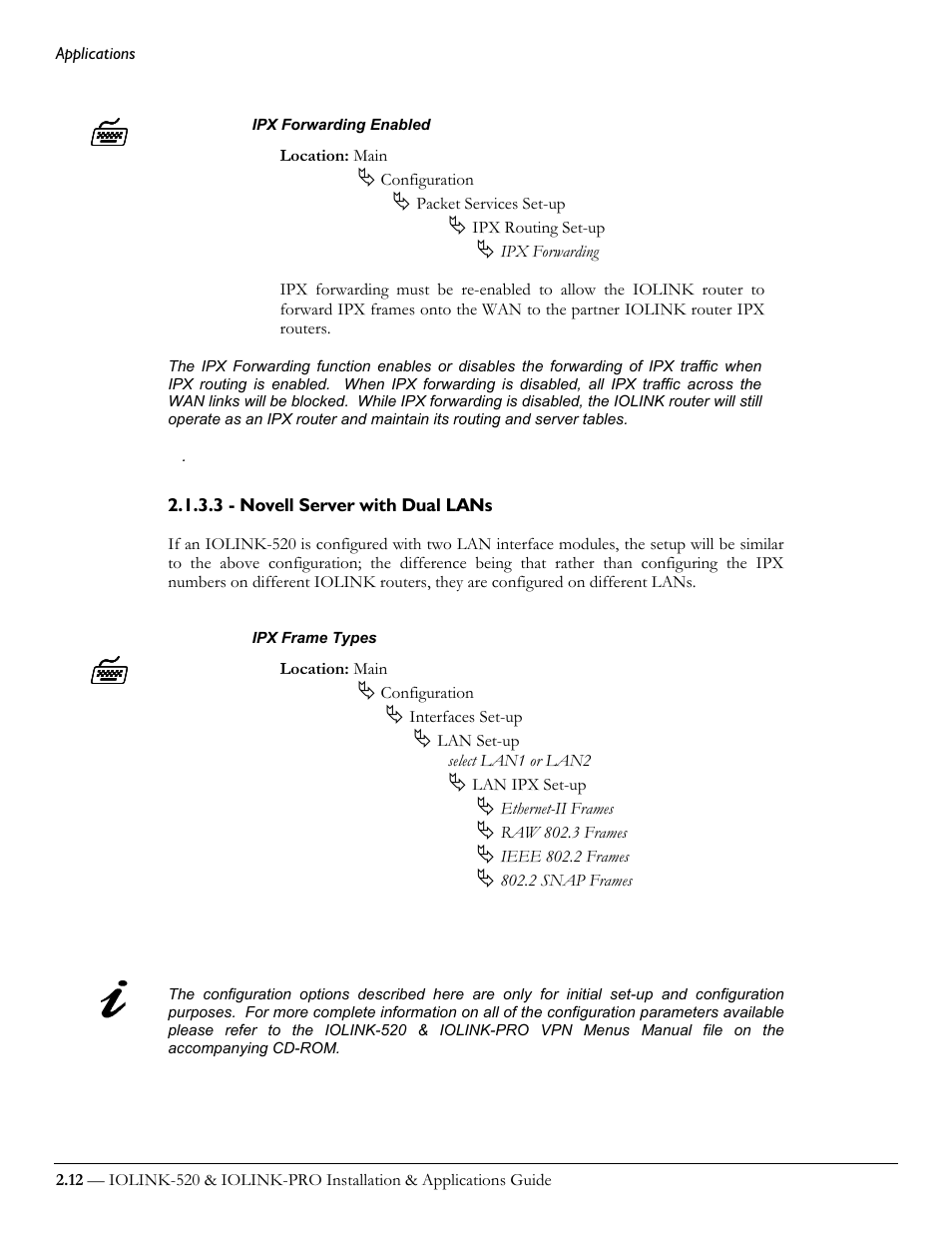 3 - novell server with dual lans | Perle Systems IOLINK-520 User Manual | Page 32 / 110
