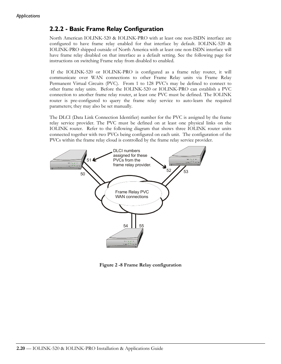 2 - basic frame relay configuration | Perle Systems IOLINK-520 User Manual | Page 40 / 110