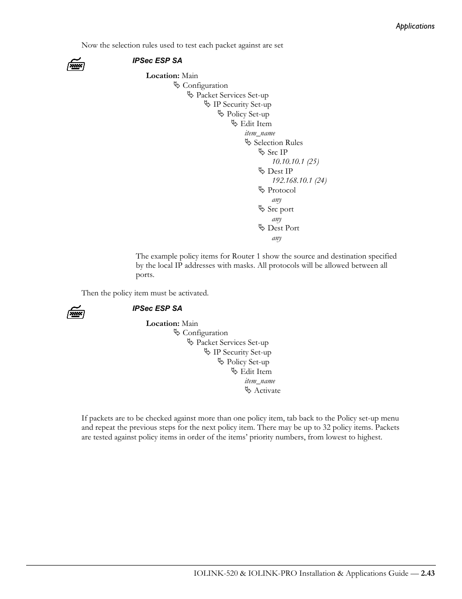 Perle Systems IOLINK-520 User Manual | Page 63 / 110