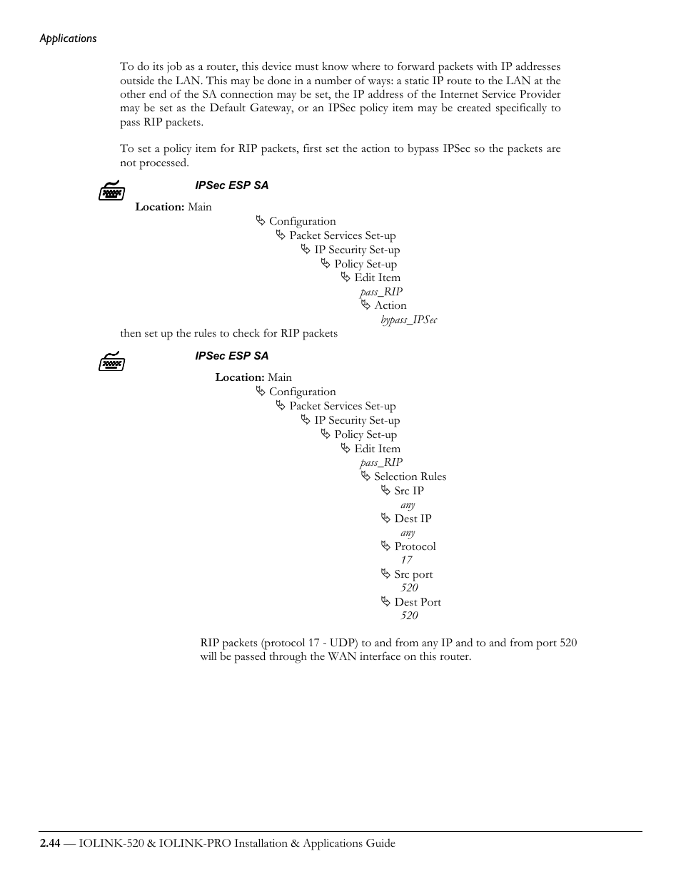 Perle Systems IOLINK-520 User Manual | Page 64 / 110