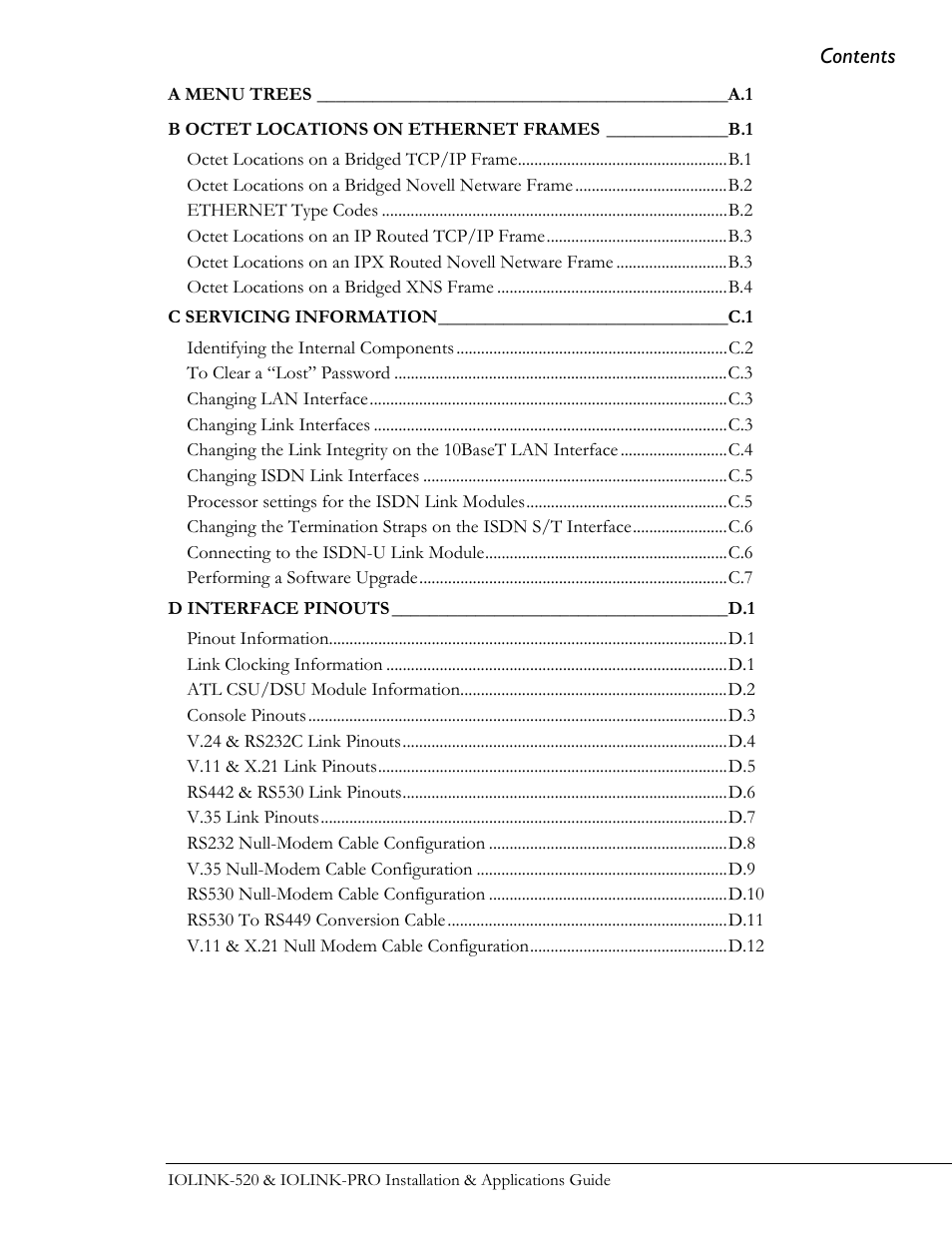 Perle Systems IOLINK-520 User Manual | Page 9 / 110