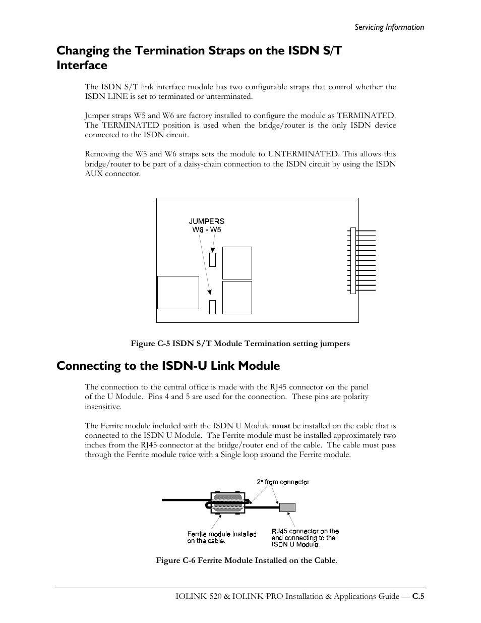 Connecting to the isdn-u link module | Perle Systems IOLINK-520 User Manual | Page 91 / 110