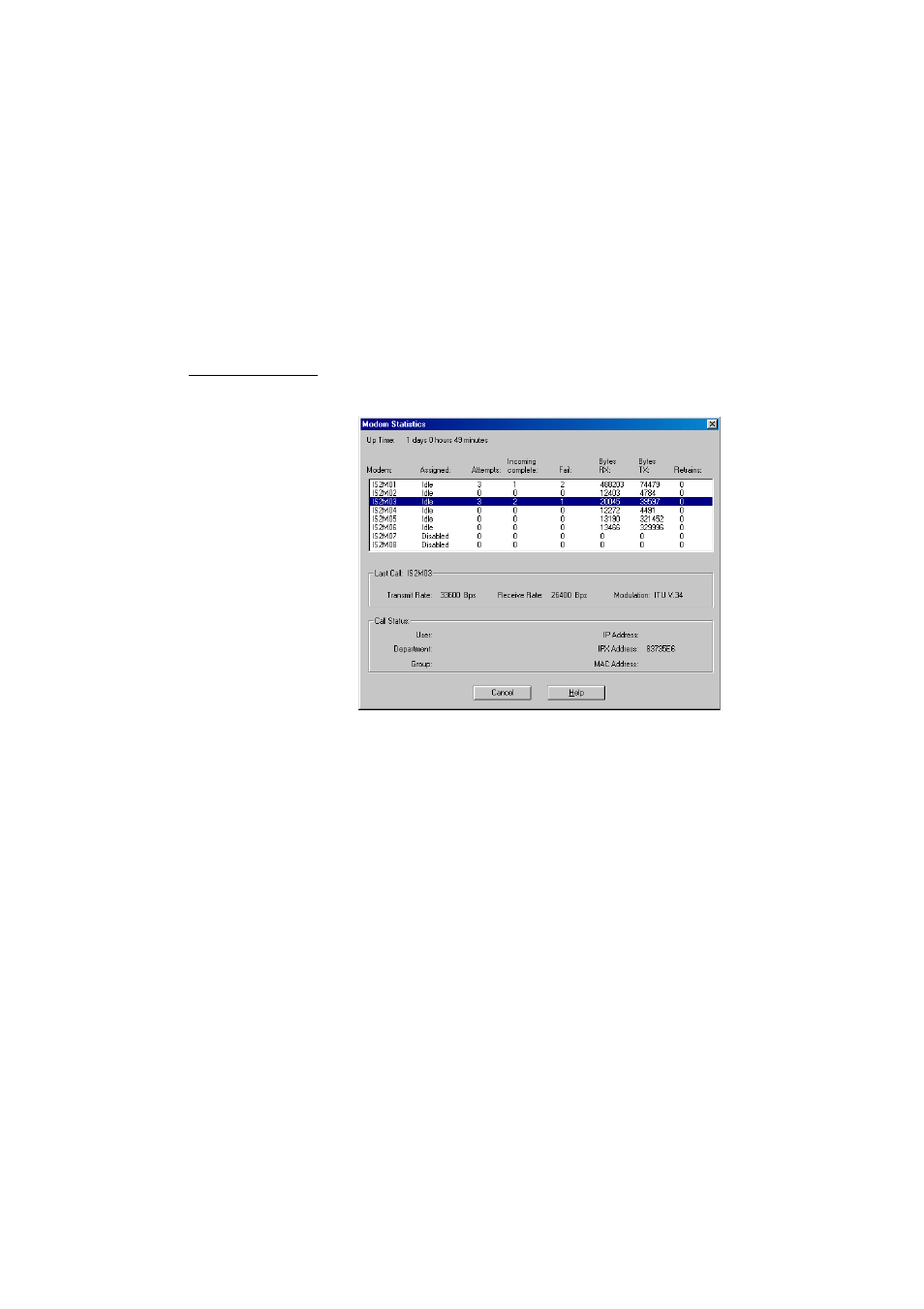 Perle dsp modem interface, Modem status | Perle Systems 833IS User Manual | Page 223 / 340